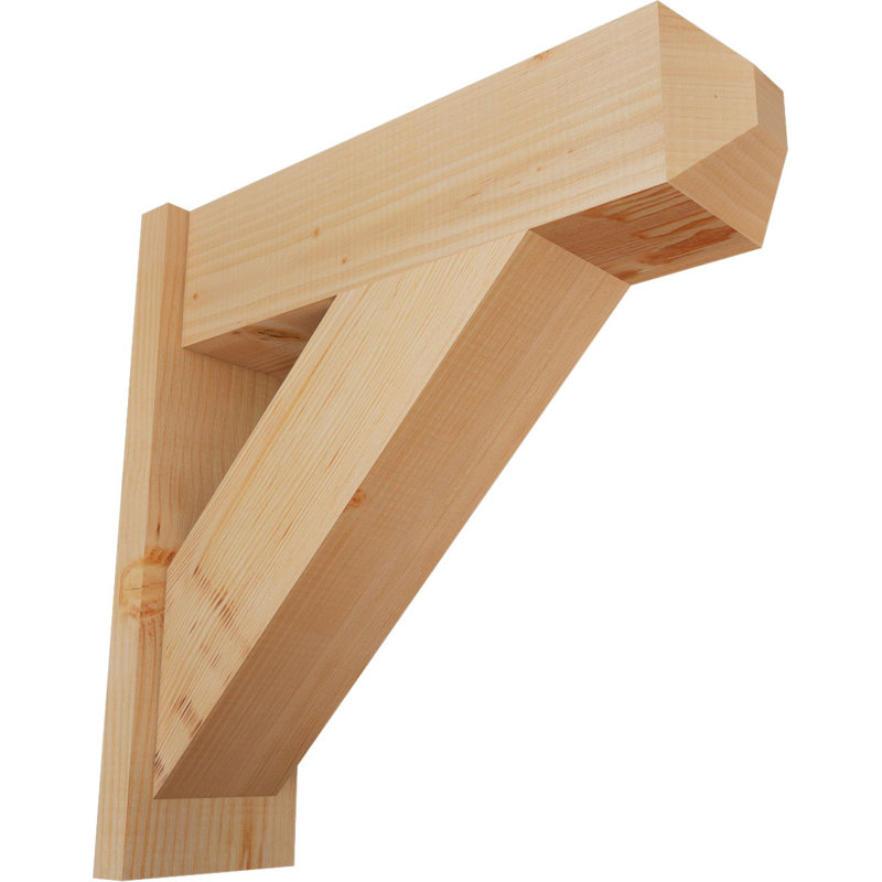 Artisan traditionnel en bois rustique, P 24 po x H 24 po, Sapin Douglas de 7 1/2 po (lisse)