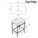 Ceramic White Rectangular Single Faucet Hole 24 in Console Bathroom Sink with Overflow