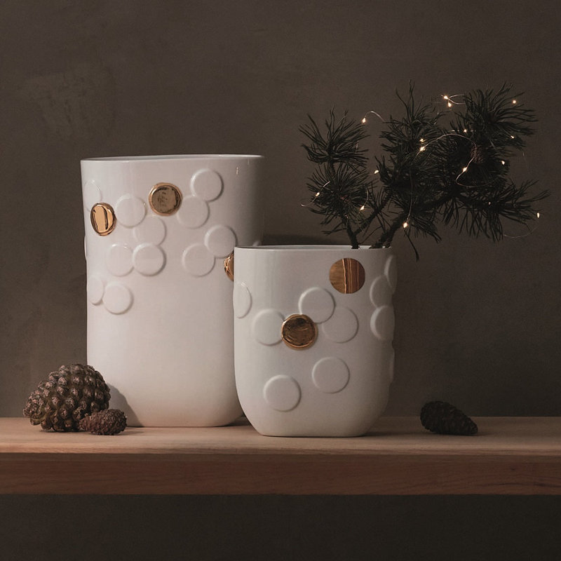 Vase de table en porcelaine Dots