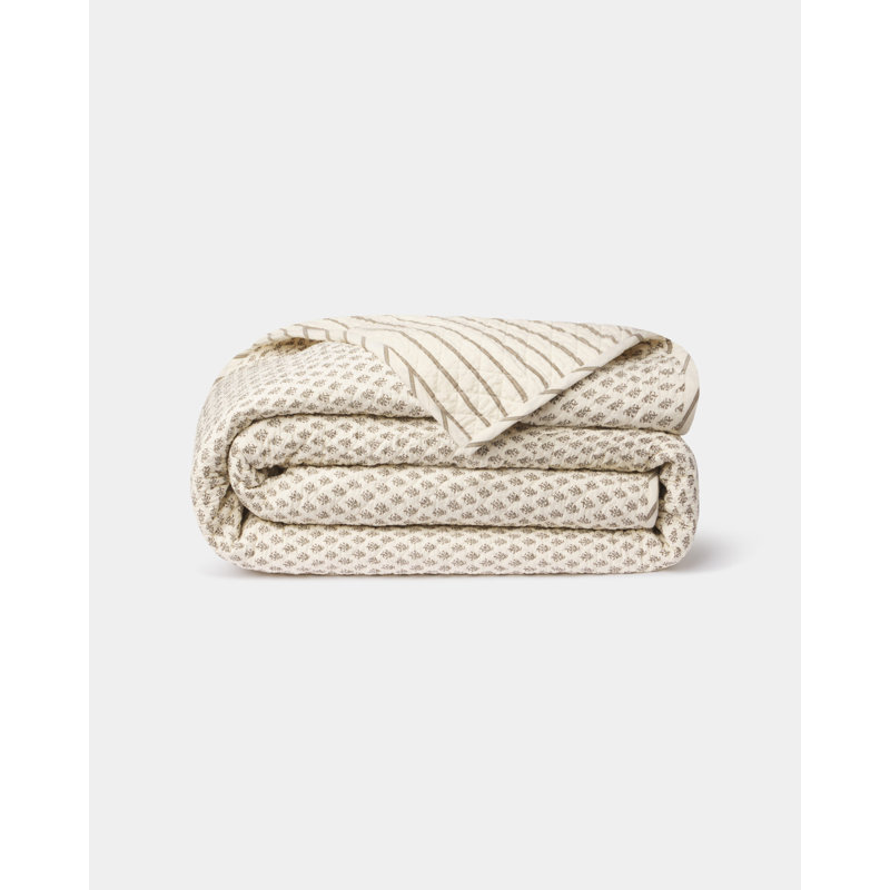 Bentley Block Print Quilt, King Quilt