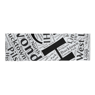 Tapis de zone noire à tissage plat poils longs