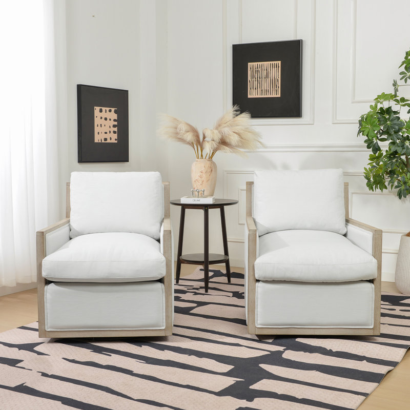 Ensemble de 2 fauteuils 27 po, Ivoire ivoire