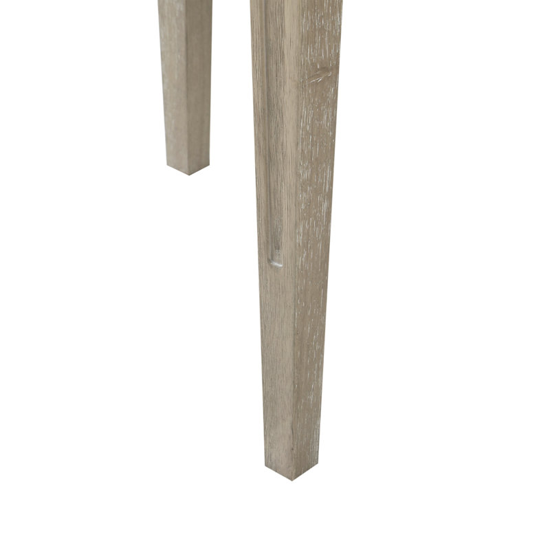 Reclaimed Greige Demilune Storage Console with Antique Finish