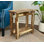 Table de bout en bois massif avec rangement Damius