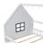 Carys Rustic House Bed With Fence And LED Lights-126134987