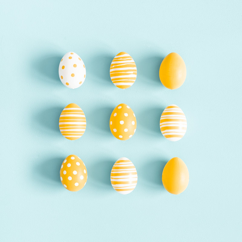 Easter Eggs by Povareshka - Wrapped Canvas Print, 30cm H x 30cm W