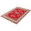 Tapis rouge foncé de 5 pi 6 po x 7 pi 10 po Maléigh