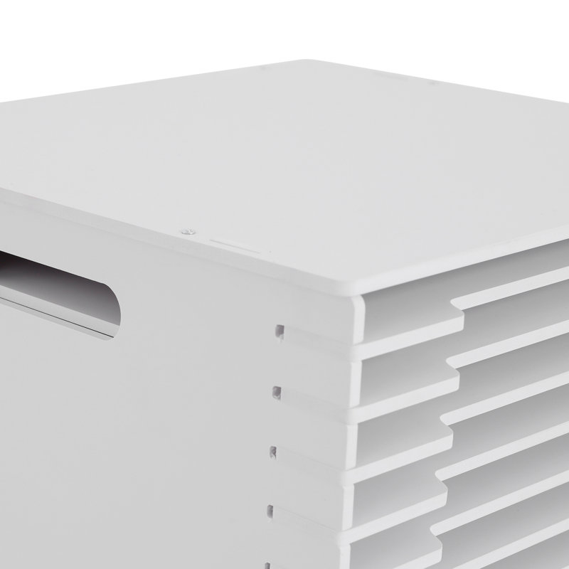 Classeur vertical de documents à 15 emplacements 12x12 po, porte-revues en PVC robuste pour bureau personnel, bibliothèque et salle de bricolage, capacité de 33 lb, blanc