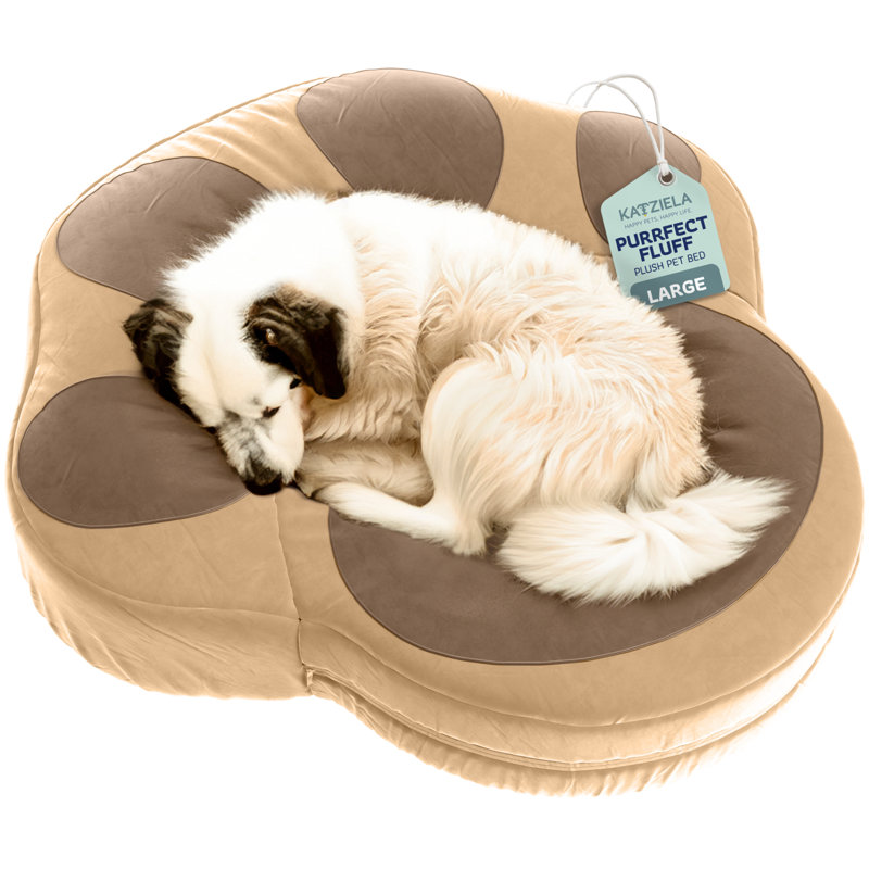Lit pour chien et chat Katziela, Caramel cacao, H 25 po x l 6 po x P 25 po
