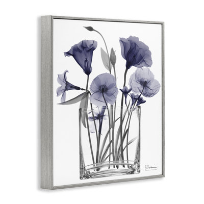 Dusk Blue Flower Vase Giclee Art, design by Albert Koetsier