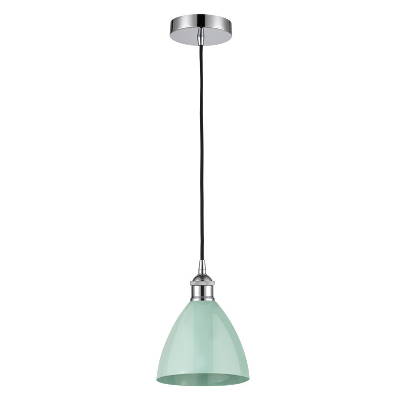 Schiavone 1 - Light Single Pendant, Polished Chrome, Seafoam