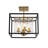 Gilbertsville 4-Light Rippled Glass Square Semi-Flush Mount