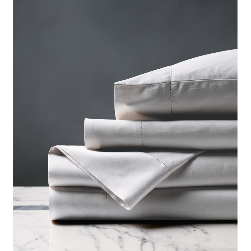 Deluca Sheet Set, Queen Sheet Set + 2 Pillowcases, Silver