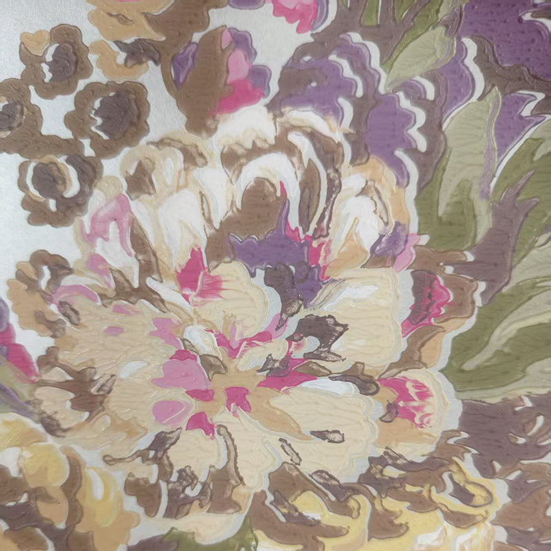 Rouleau de papier peint texturé à l'ancienne, Gris/vert, 57,1 pieds carrés