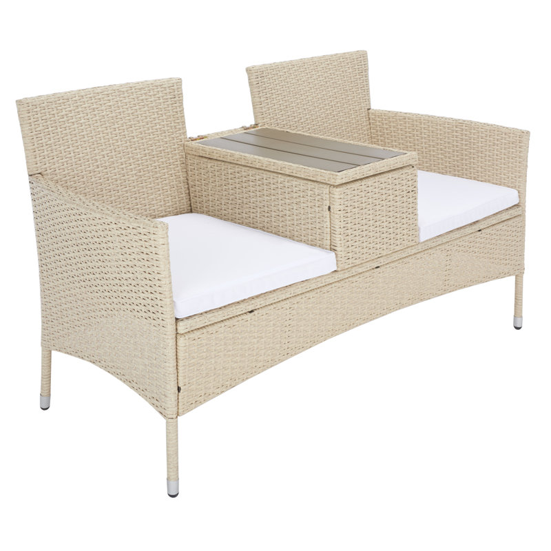 Causeuse avec coussins Pay, Beige