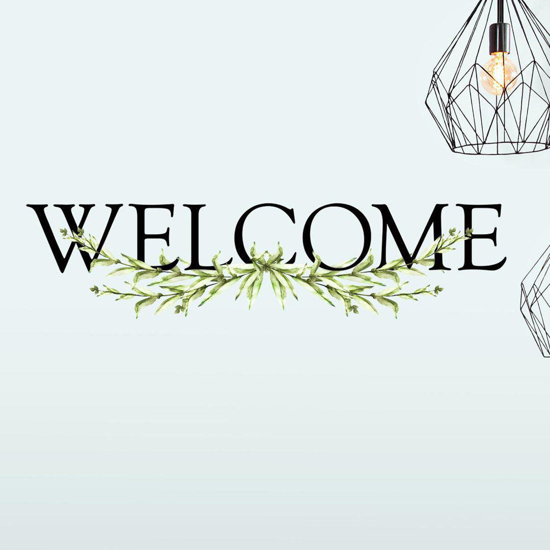 Welcome Quote Peel and Stick Wall Decals Gracie Oaks