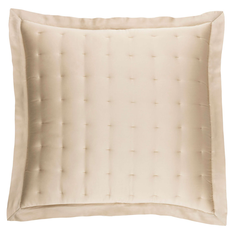 Silken Solid Puff Sham, Euro, Gray