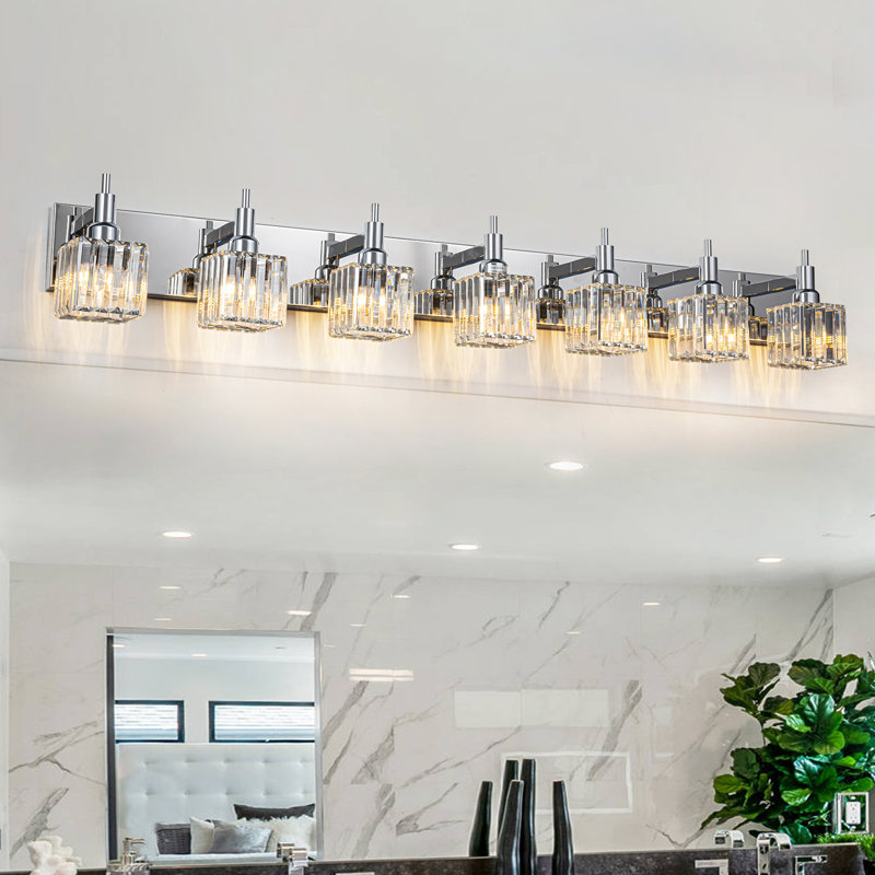 Taevion Dimmable Vanity Light, Chrome, 7 Lights