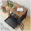 Table pour chien rustique en bois avec 2 portes coulissantes, structure en fer épais et plateau coulissant pour petits chiens, idéale pour l'intérieur et la décoration intérieure