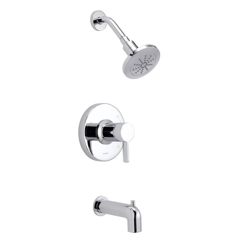 Amalfi Single Handle Tub and Shower Faucet, Chrome, 1.75 GPM