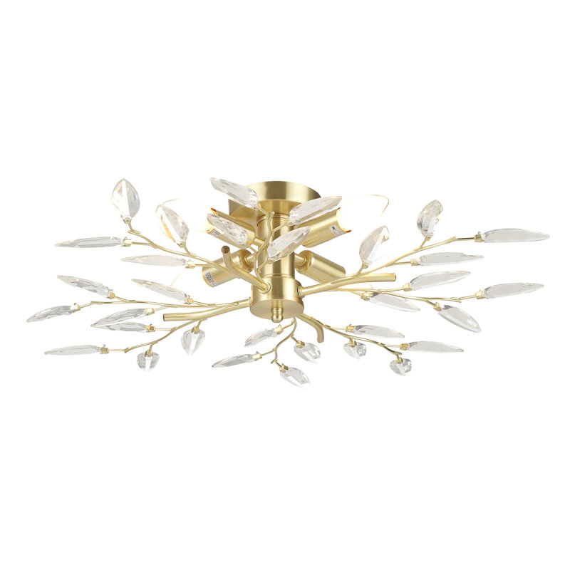 Judah Semi Flush Mount, Gold