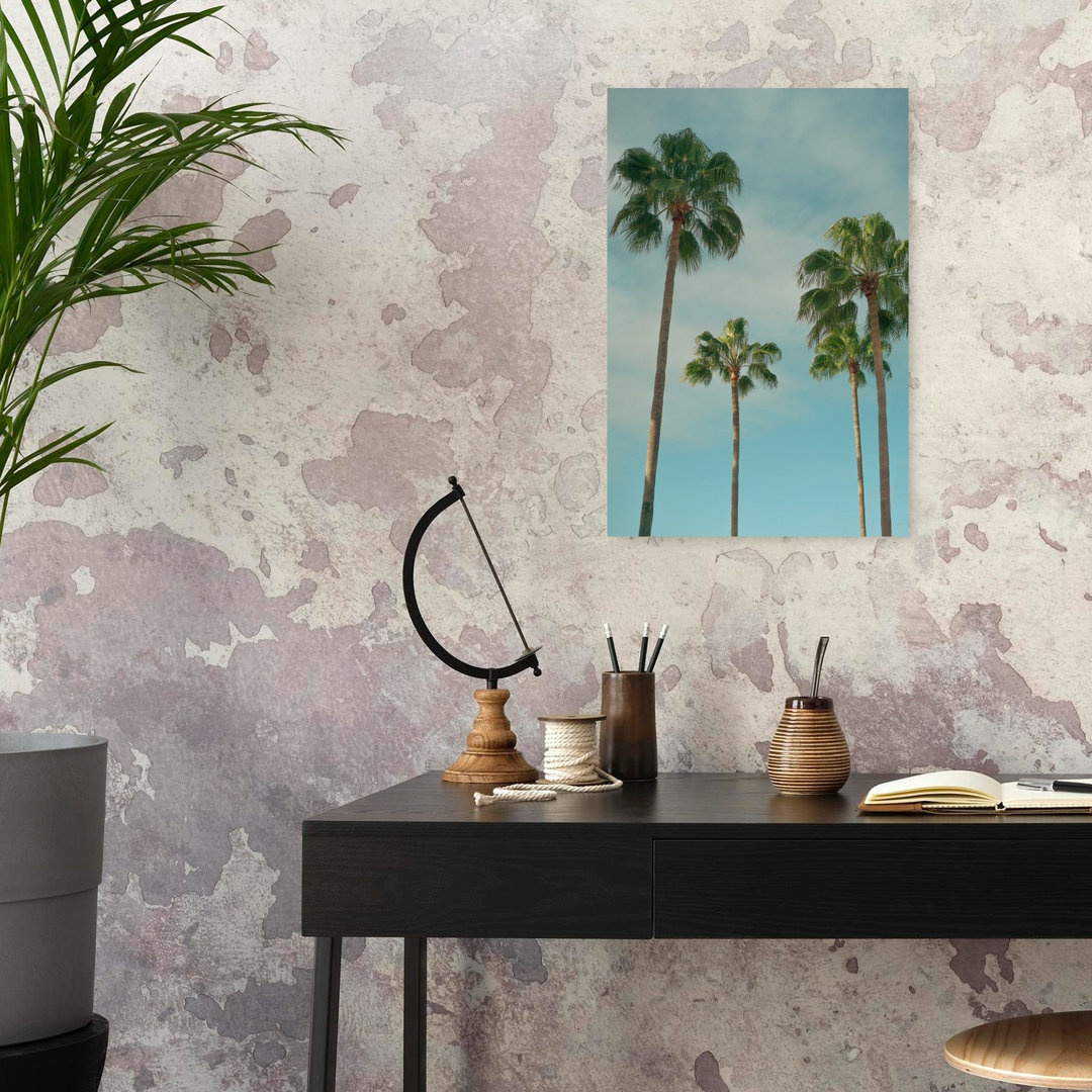 Tall Tropical Palms Peaceful Serene Tranquil Palm Tree Nature Summer Wall Art Print