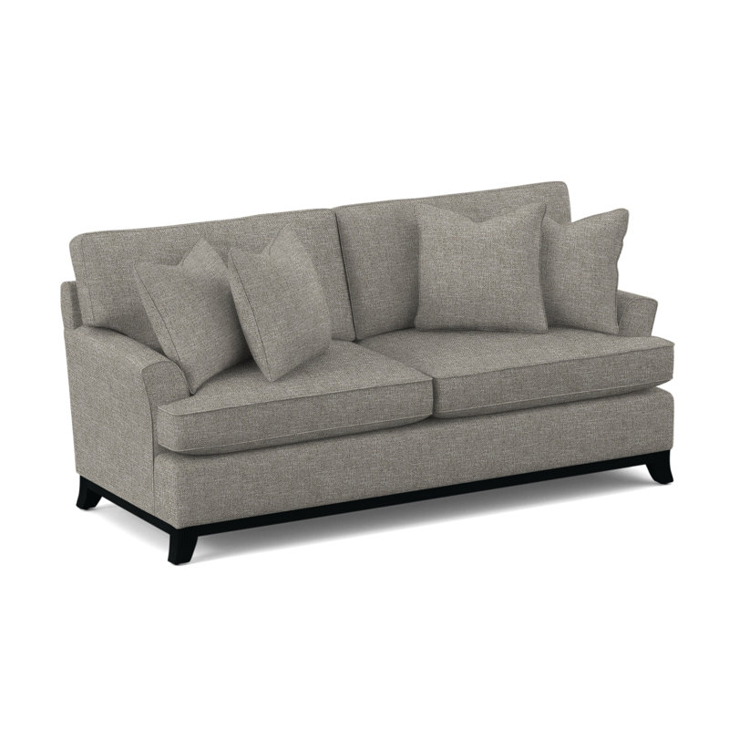 Oaks Way Sofa, Basic Grey; 0317-83, Black Finish