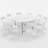 11-Piece Fold-In-Half Card Table – Kitchen, Wedding Event Set-111836001-111835993