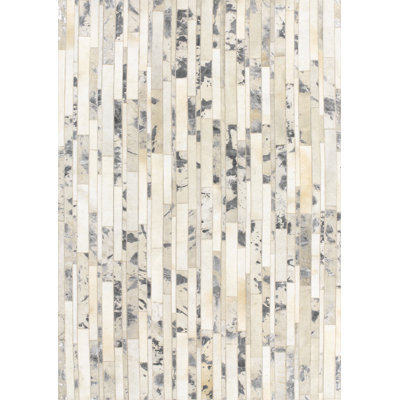 Tate Striped Cowhide Area Rug