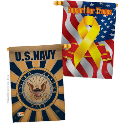 Double Sided 40'' H x 28'' W Polyester Independence Day House Flag