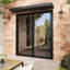 Porte de patio pliante en aluminium noire pliante à gauche 72 po x H 80 po (2 + 0)-118761345-124451087