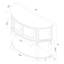 1 console traditionnelle 2 portes Demilune