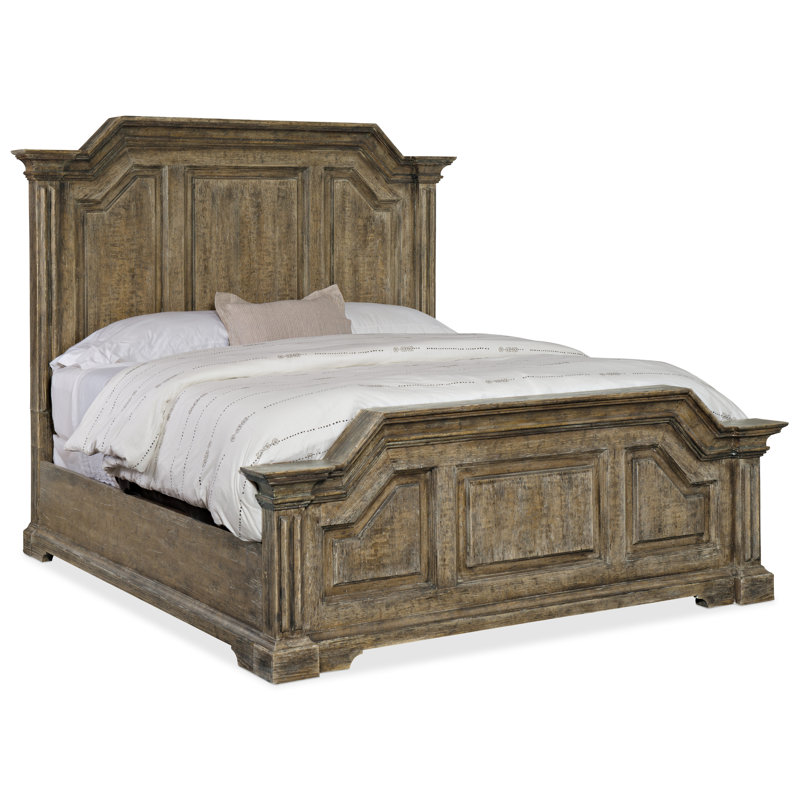 Bradshaw Brown Queen Wood Panel Bed with Storage Drawer