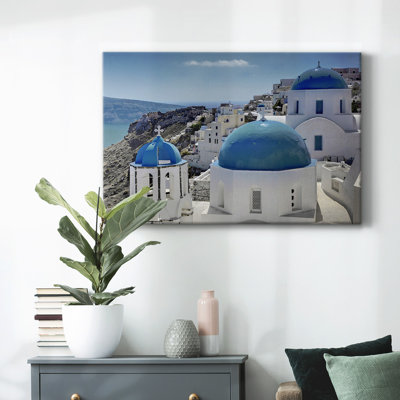Santorini samedi, toile tendue avec châssis