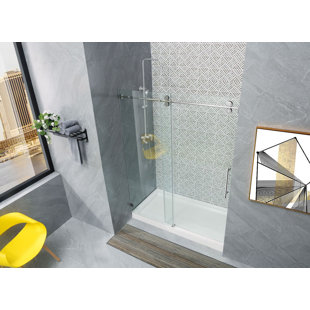 56-60 W x 76 H Frameless Single Sliding Shower Door