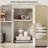 33" W X 76" H Corner Bookshelf With 2 Drawers, 7 Tiers L-Shaped Bookcase With 10 Open Storage Space, Modern Corner Storage Cabinet For Living Room, Home Office-1437500