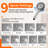 Single-Handle 10-Spray Wall Mount Handheld Shower Head Spray Shower Faucet 1.8 GPM In Polished Chrome (Valve Included)