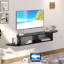 Meuble télé flottant avec rangement, tablette télé flottante pour le mur, étagère murale flottante pour salon, chambre à coucher-1569776108