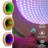 Round Infinity Mirror Sensory Light – Smooth Wooden Frame, Rechargeable, Multi-Color LED Lights with Metal Button for Relaxation,Autism Therapy and Home Décor