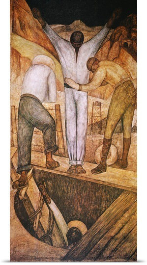 « rivera : mien » par l’impression Diego Rivera, H 30 po x l 15 po x P 1,5 po, Toile