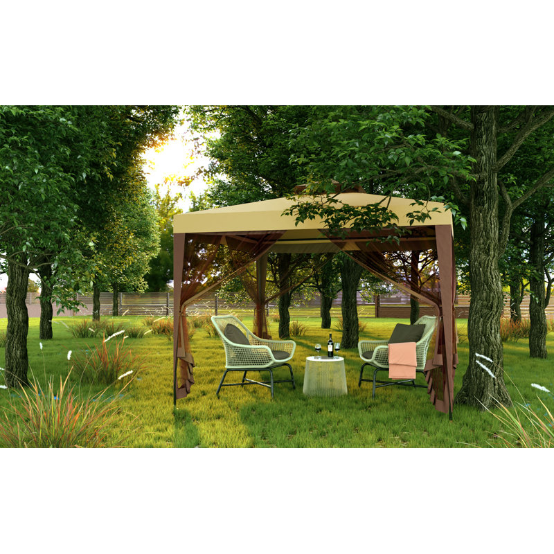 Annum 3m x 3m Metal Patio Gazebo, Khaki
