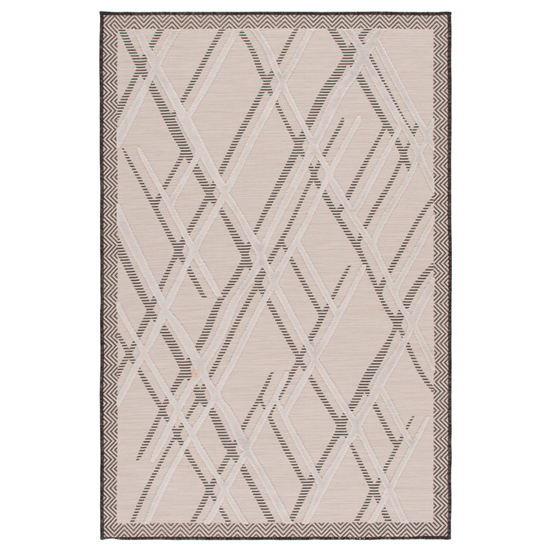 Tapis d'intérieur / extérieur à motif géométrique Kenenth Performance, Rectangle 4 pi x 6 pi