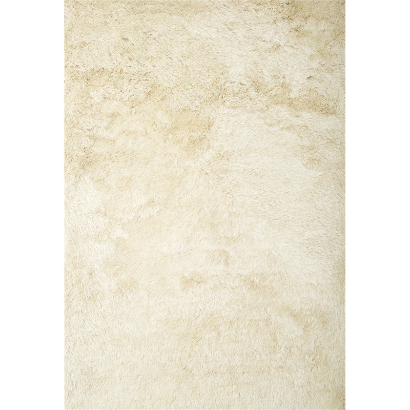 Tapis à poil long ivoire 5X8