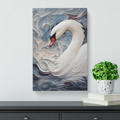Swan Hard Edge Painting No.2 - Print