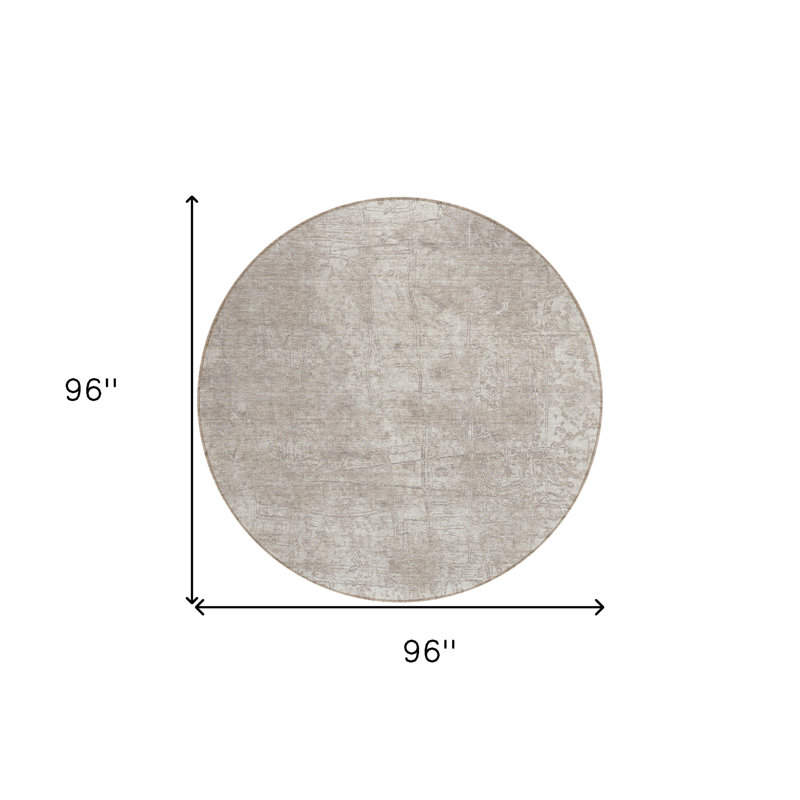 Tapis extérieur rond lavable antidérapant 8 po rond ivoire