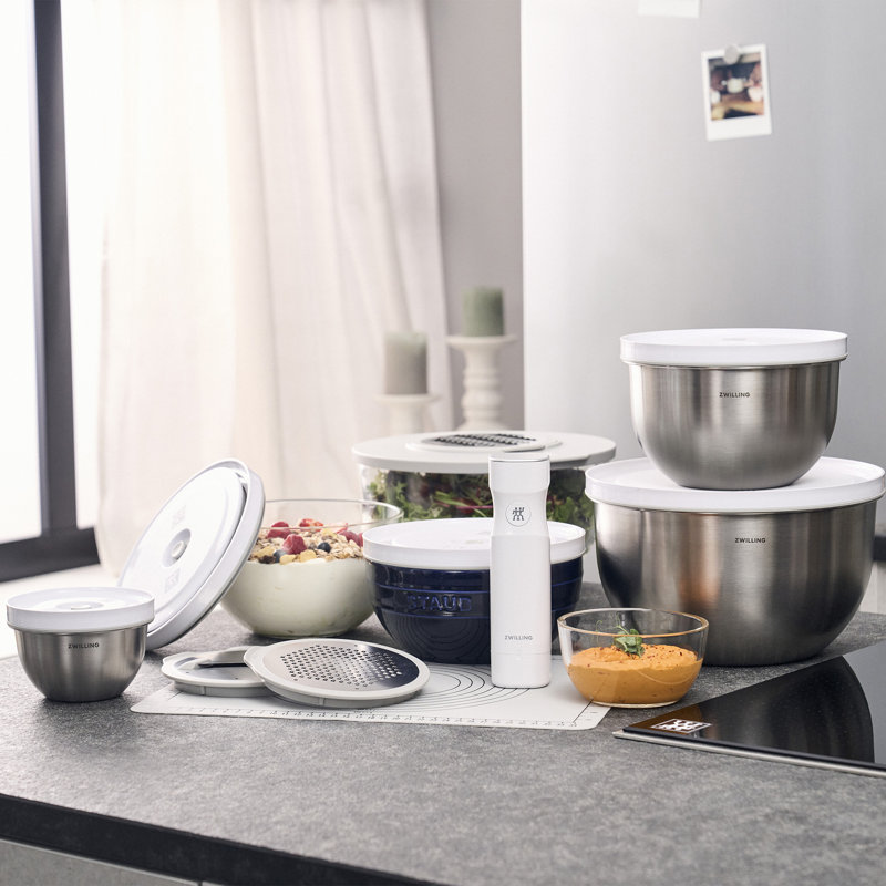 ZWILLING Fresh & Save BOWLS 9-Pc Stainless Steel Vacuum Bowl Starter Set