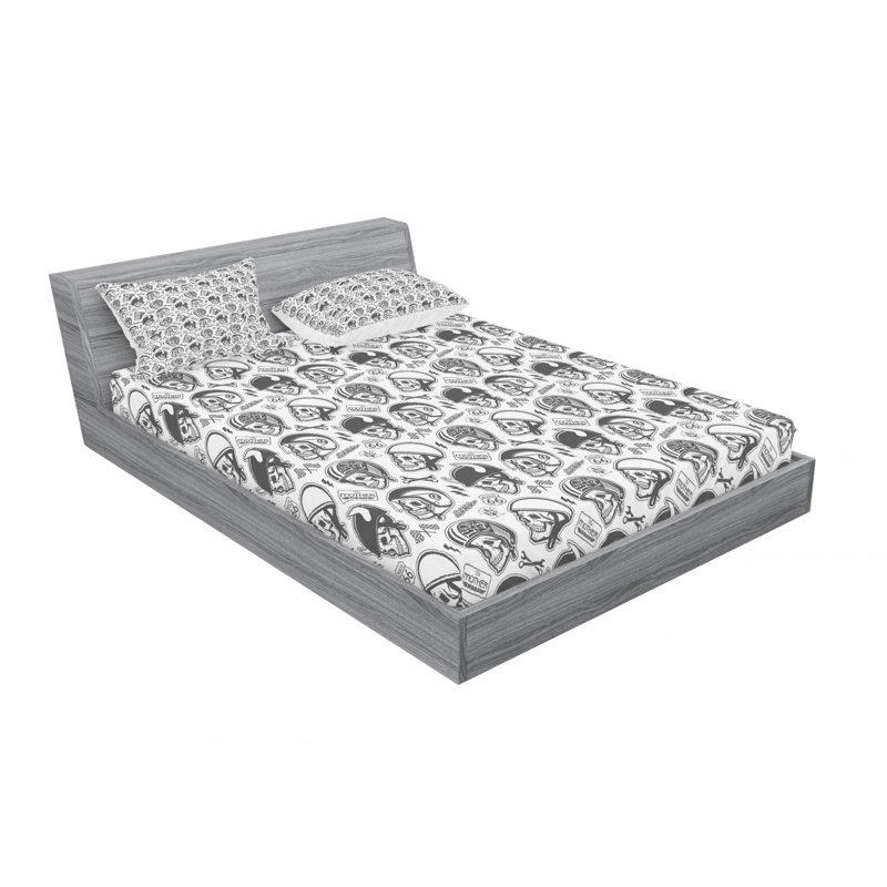 Microfiber Sheet Set, Queen Sheet Set with Fitted Sheet