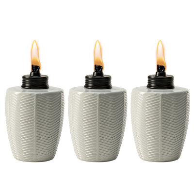 TIKI Brand 575 Inch Table Torch Glass Herringbone