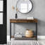 Console rectangulaire en bois massif brun-1750556187