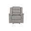 Ensemble 3 pièces: canapé inclinable, causeuse console et fauteuil inclinable coulissant brun-gris-130266599